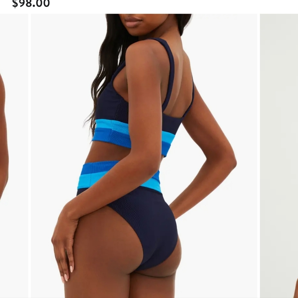 New  BEACHRIOT  HEIDI COLORBLOCK  HIGH WAIST  BIKINI  BOTTOM